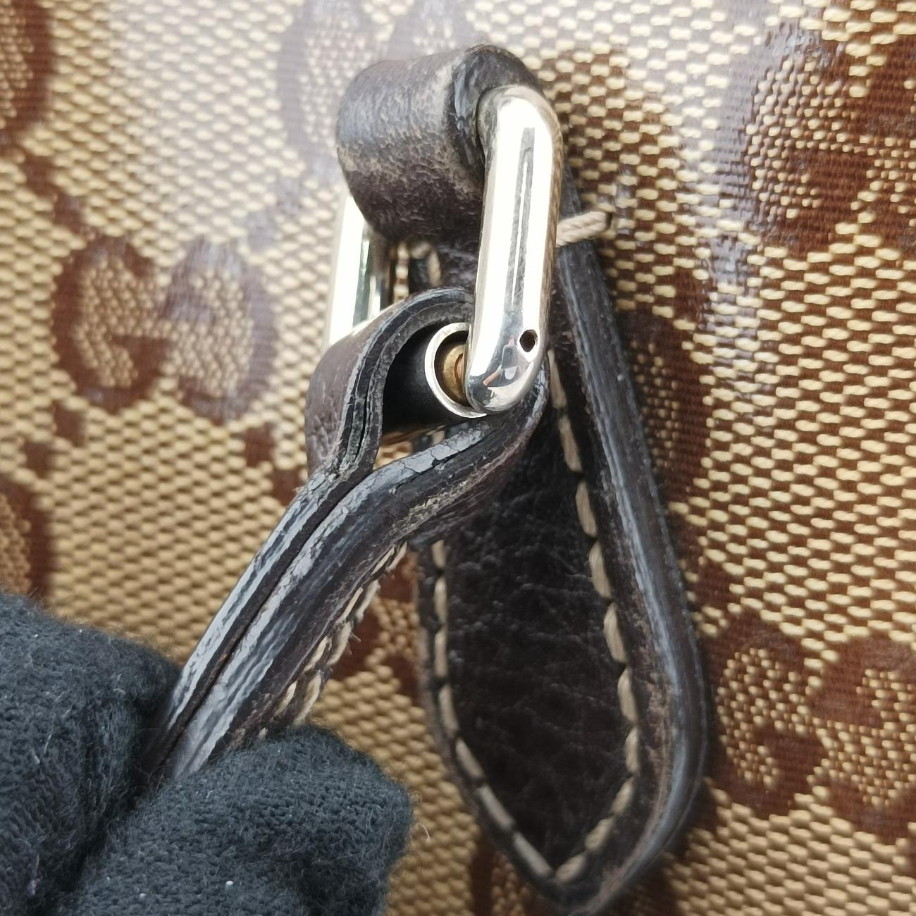 Microguccissima domeBrownPVC coated canvas341504H018311807マイクログッチシマブラウンPVCコーティングキャンバス341504H018311807