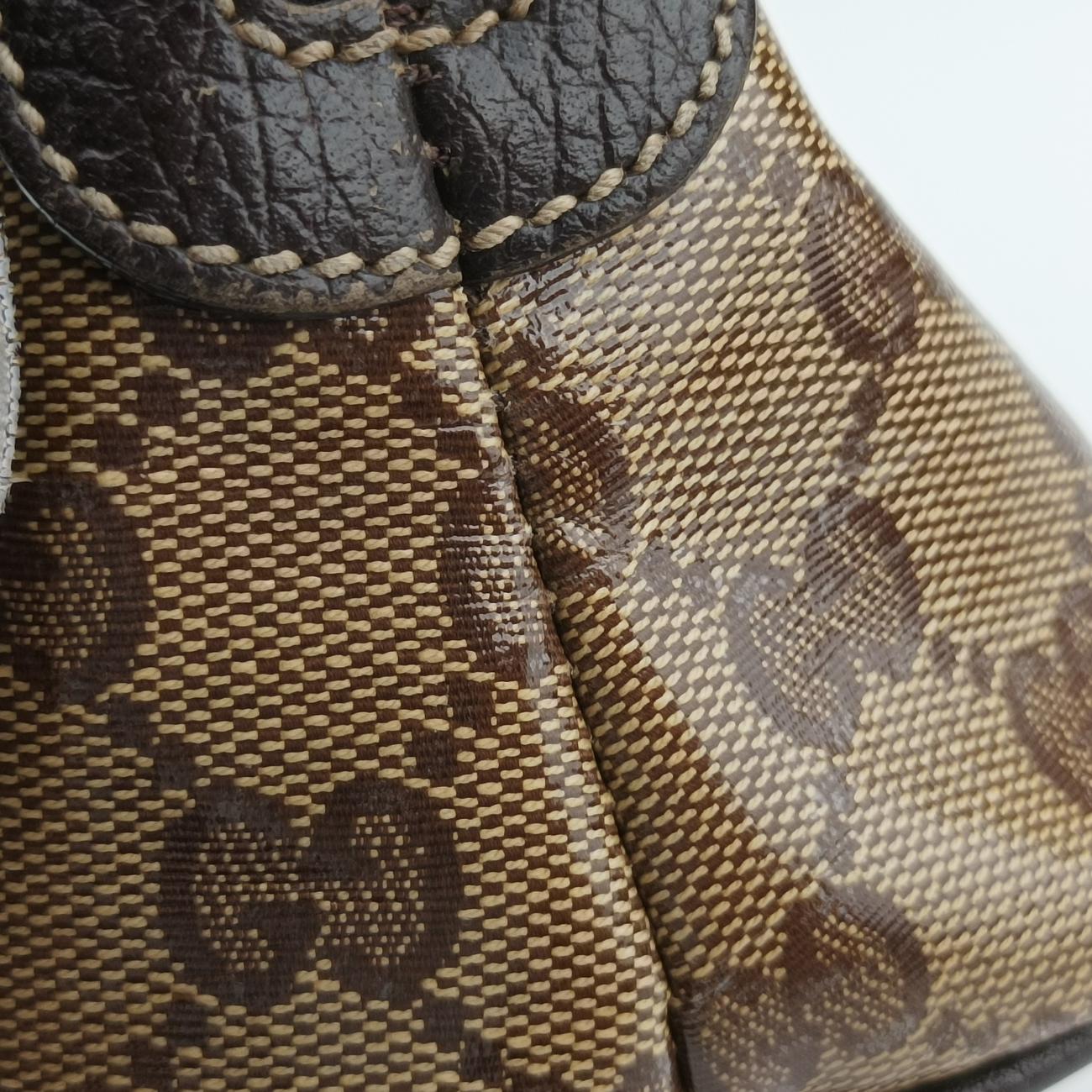 Microguccissima domeBrownPVC coated canvas341504H018311807マイクログッチシマブラウンPVCコーティングキャンバス341504H018311807