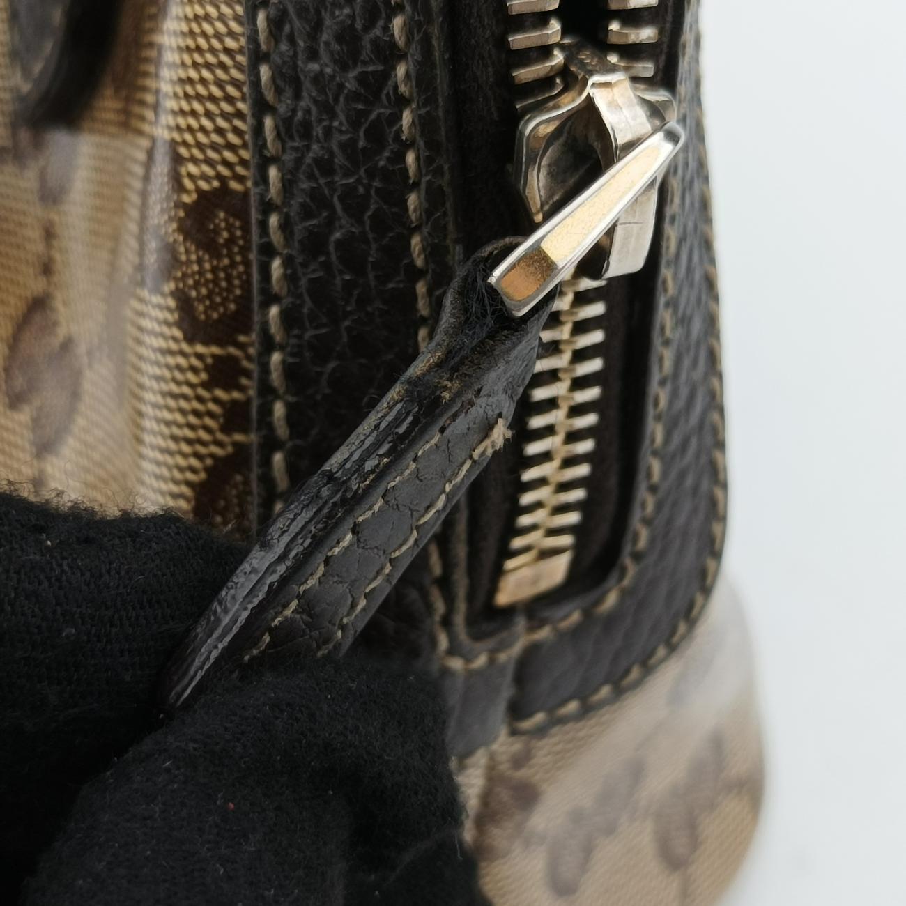 Microguccissima domeBrownPVC coated canvas341504H018311807マイクログッチシマブラウンPVCコーティングキャンバス341504H018311807