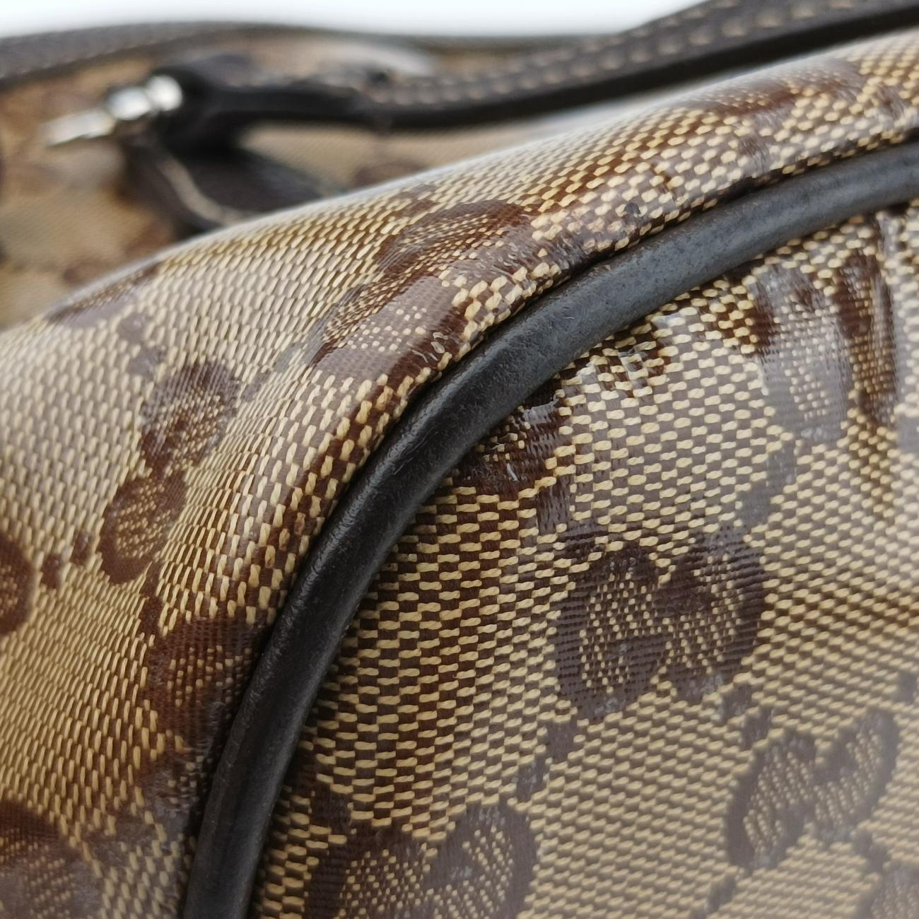 Microguccissima domeBrownPVC coated canvas341504H018311807マイクログッチシマブラウンPVCコーティングキャンバス341504H018311807