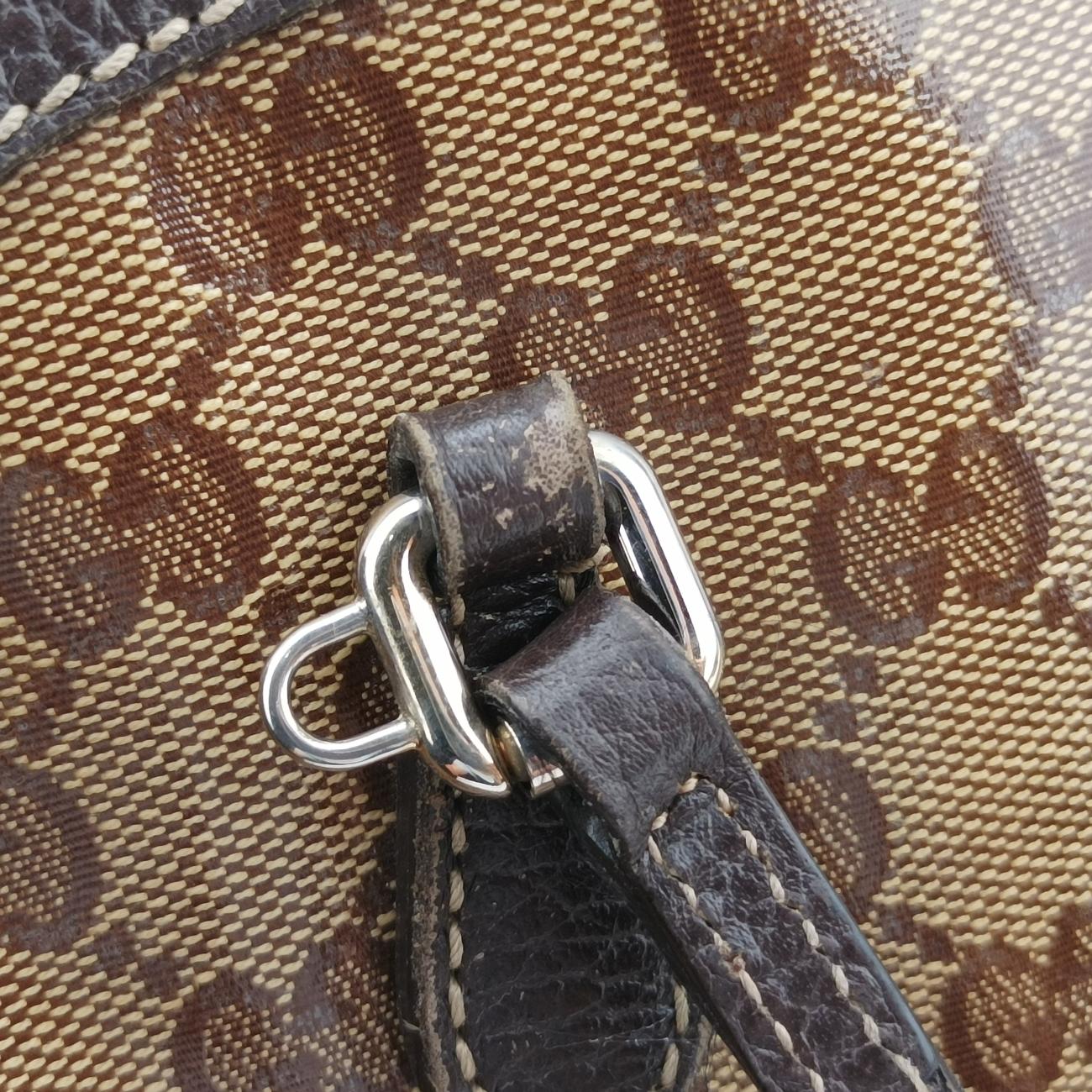 Microguccissima domeBrownPVC coated canvas341504H018311807マイクログッチシマブラウンPVCコーティングキャンバス341504H018311807