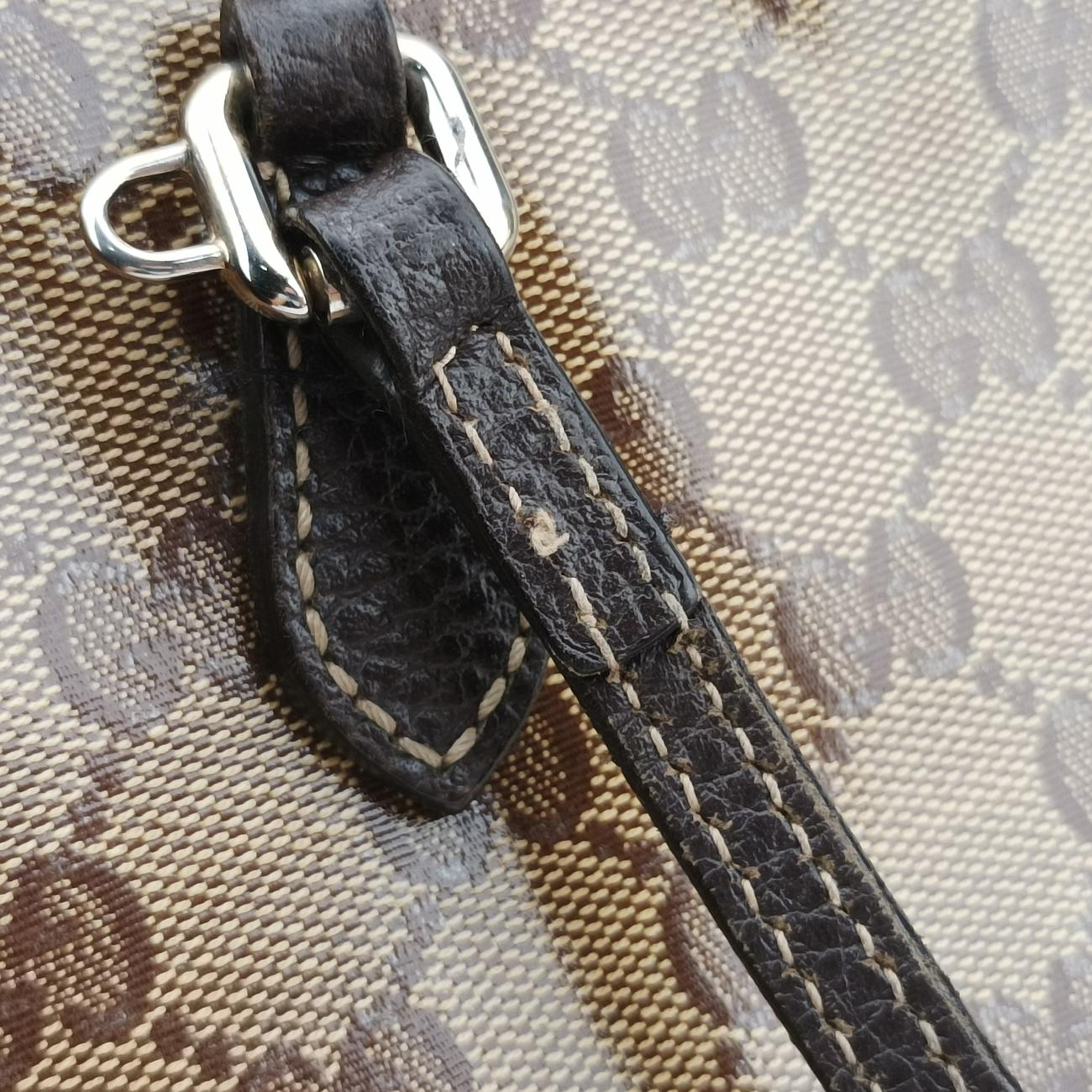Microguccissima domeBrownPVC coated canvas341504H018311807マイクログッチシマブラウンPVCコーティングキャンバス341504H018311807