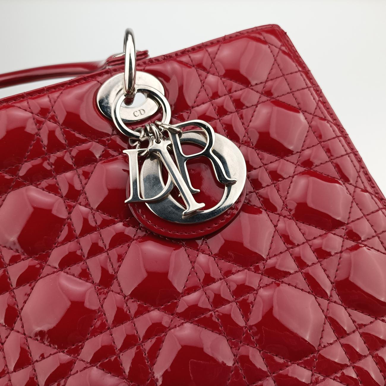 Lady DiorRedPatent15-BO-0134レディディオールレッドパテント15-BO-0134