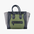 Luggage Mini ShopperBlack x Green x GrayLeather&suedeF-AT-0132 F-PA-0142ラゲージミニショッパーブラック×グリーン×グレーレザー&スエード F-AT-0132 F-PA-0142