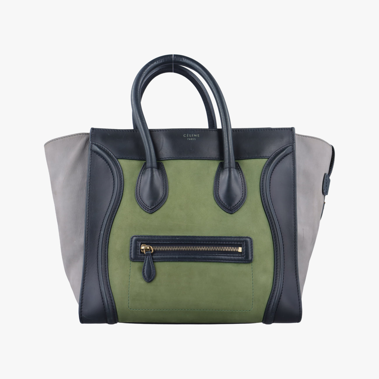 Luggage Mini ShopperBlack x Green x GrayLeather&suedeF-AT-0132 F-PA-0142ラゲージミニショッパーブラック×グリーン×グレーレザー&スエード F-AT-0132 F-PA-0142