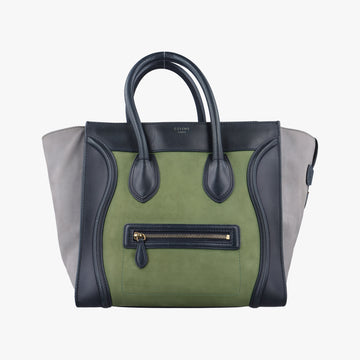 Luggage Mini ShopperBlack x Green x GrayLeather&suedeF-AT-0132 F-PA-0142ラゲージミニショッパーブラック×グリーン×グレーレザー&スエード F-AT-0132 F-PA-0142