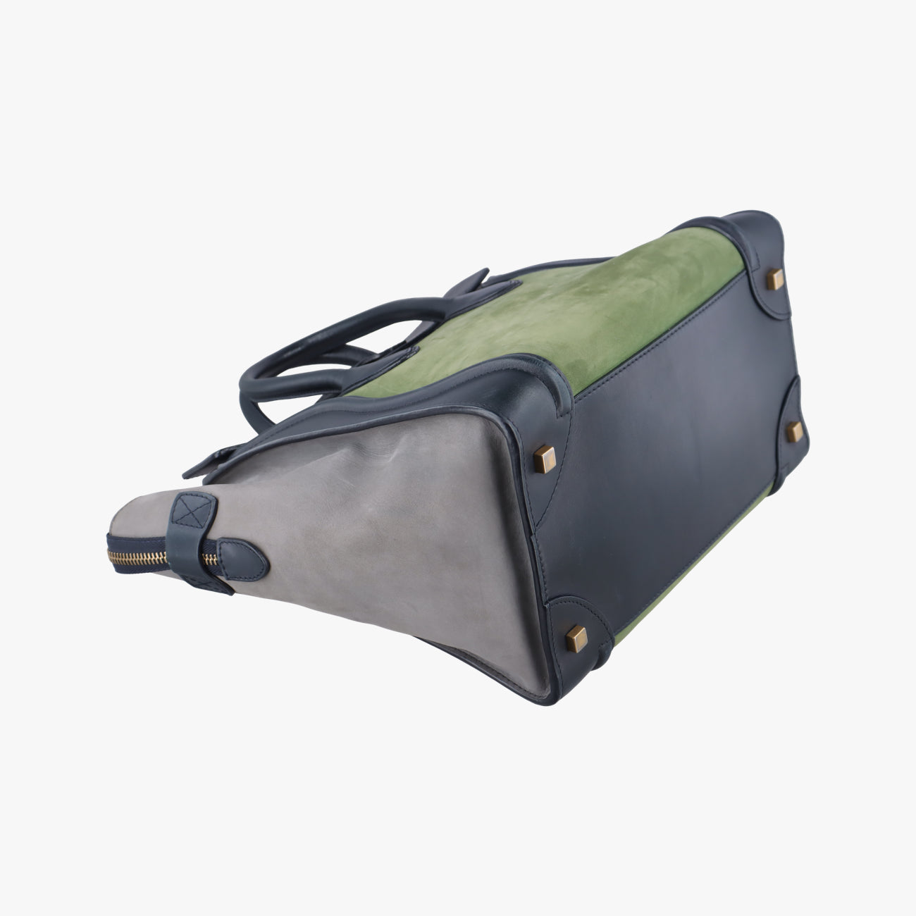 Luggage Mini ShopperBlack x Green x GrayLeather&suedeF-AT-0132 F-PA-0142ラゲージミニショッパーブラック×グリーン×グレーレザー&スエード F-AT-0132 F-PA-0142
