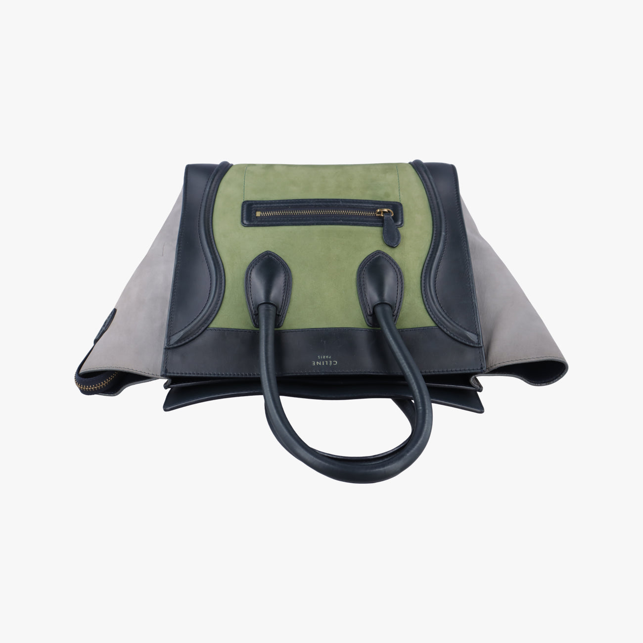Luggage Mini ShopperBlack x Green x GrayLeather&suedeF-AT-0132 F-PA-0142ラゲージミニショッパーブラック×グリーン×グレーレザー&スエード F-AT-0132 F-PA-0142