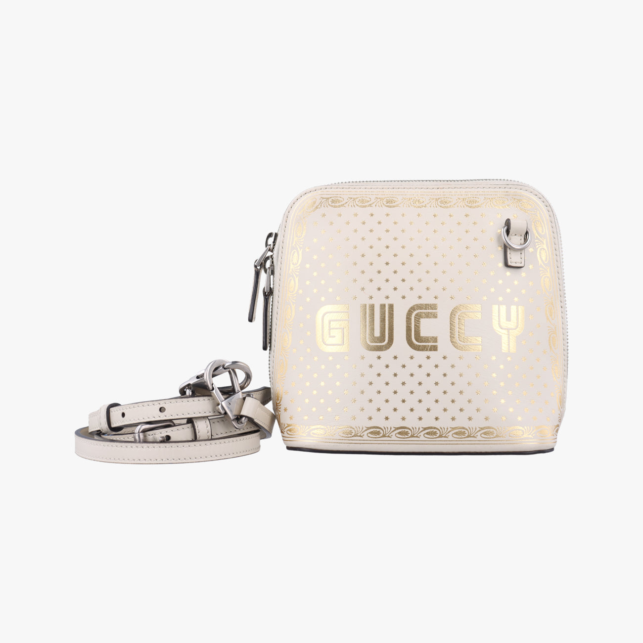 SEGA collaboration GUCCY printWhiteLeather511189H024470602セガ コラボ GUCCYプリントホワイトレザー511189H024470602