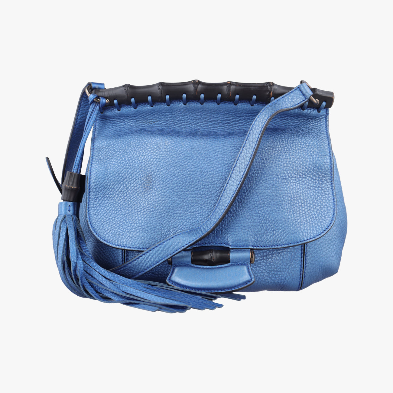BAMBOO Nouveau Fringe TasselBlueLeather52504D015861956バンブー ヌーボー フリンジ タッセルブルーレザー52504D015861956