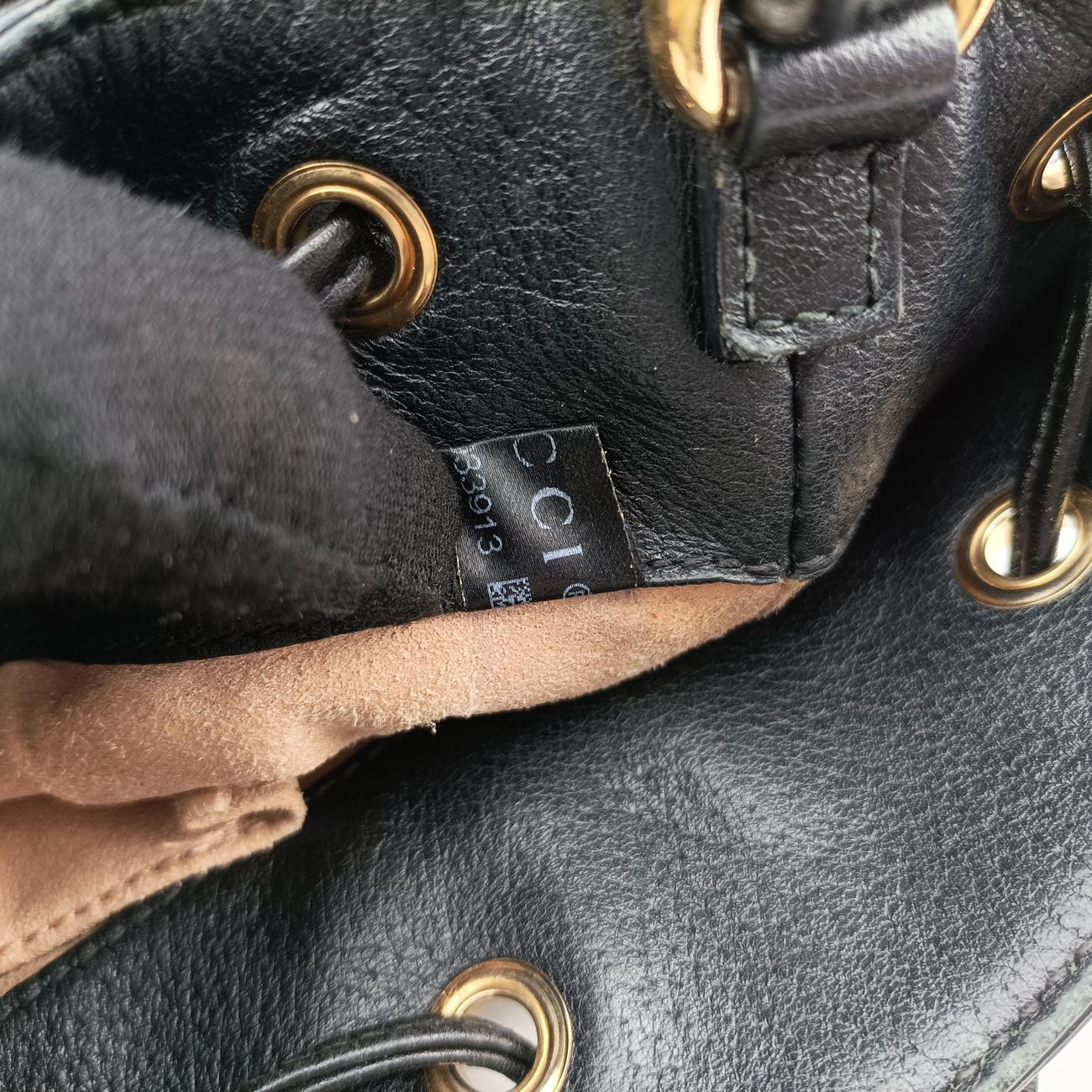 Small Ophidia BucketBlack×Red×GreenLeather610846C0311033913オフィディア スモール バケットブラック×レッド×グレーンレザー610846C0311033913