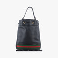 Small Ophidia BucketBlack×Red×GreenLeather610846C0311033913オフィディア スモール バケットブラック×レッド×グレーンレザー610846C0311033913