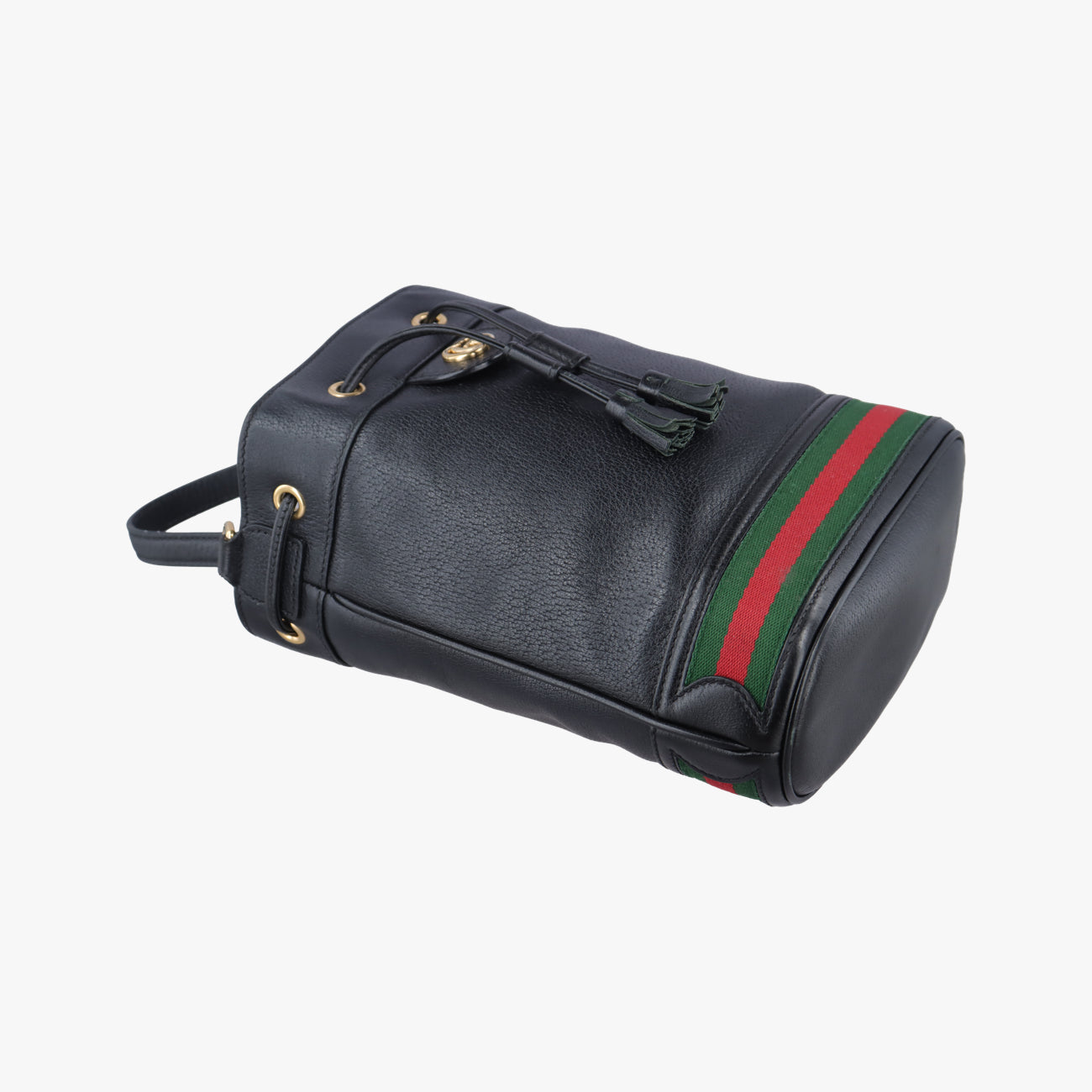 Small Ophidia BucketBlack×Red×GreenLeather610846C0311033913オフィディア スモール バケットブラック×レッド×グレーンレザー610846C0311033913