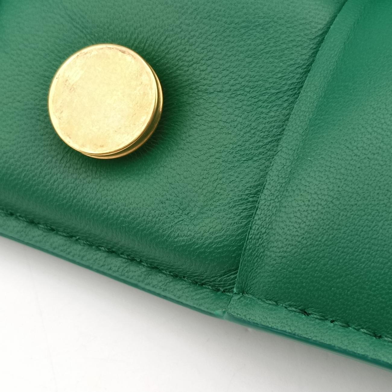 Padded CassetteGreenlambskinB09363002Wパデッド カセットグリーンラムスキンB09363002W