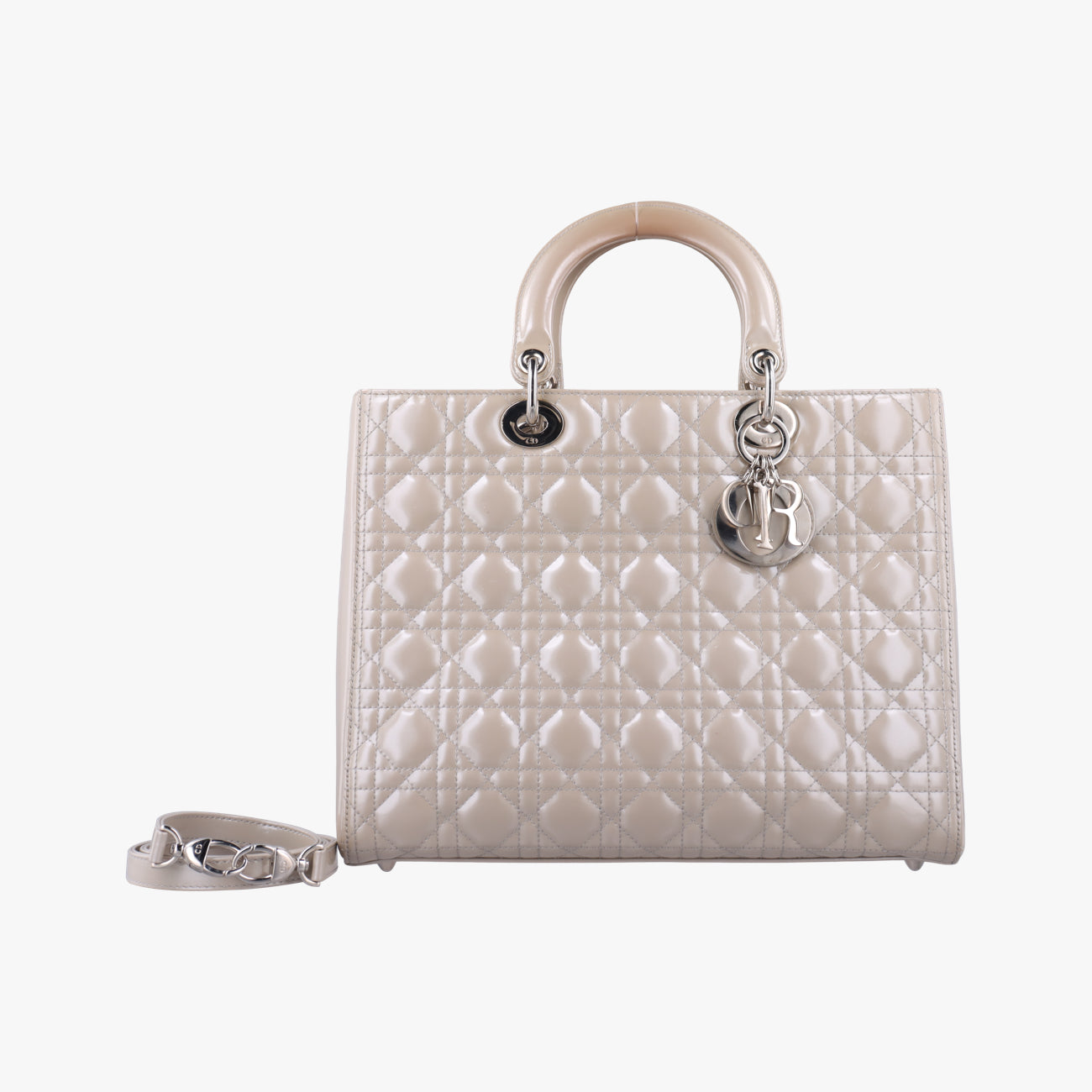 Lady DiorGrayPatent16-BO-0191 Bレディディオールグレーパテント16-BO-0191 B