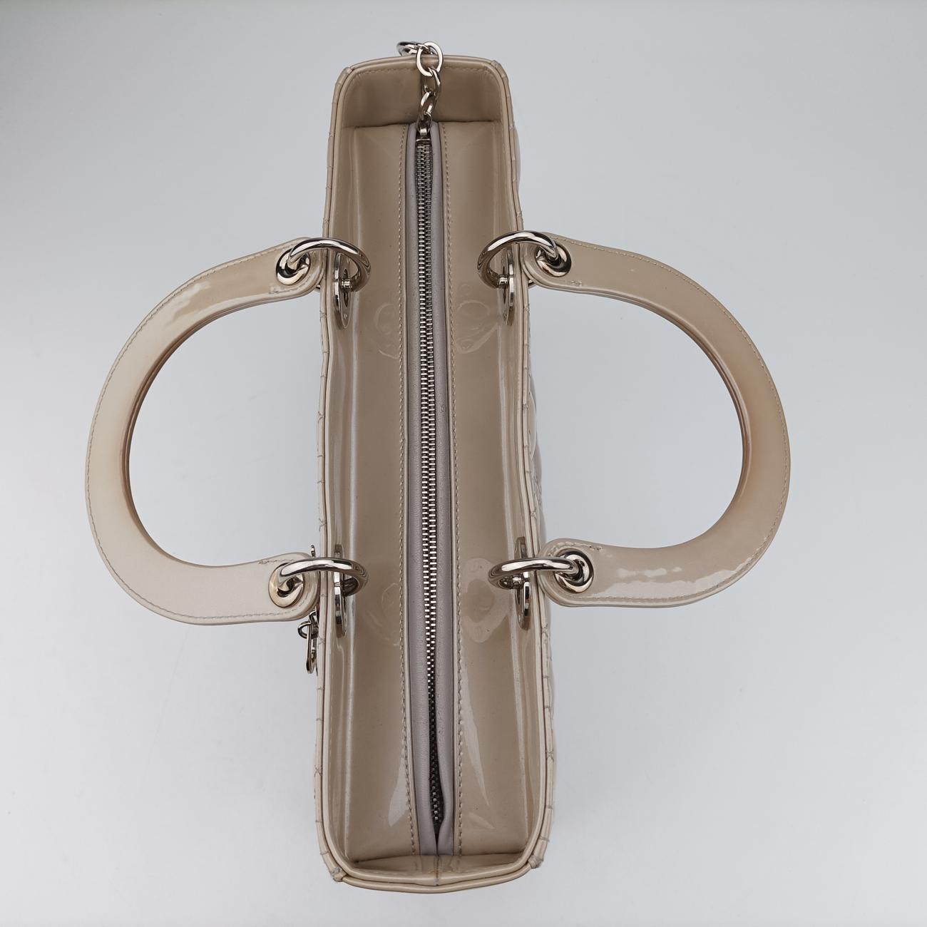 Lady DiorGrayPatent16-BO-0191 Bレディディオールグレーパテント16-BO-0191 B
