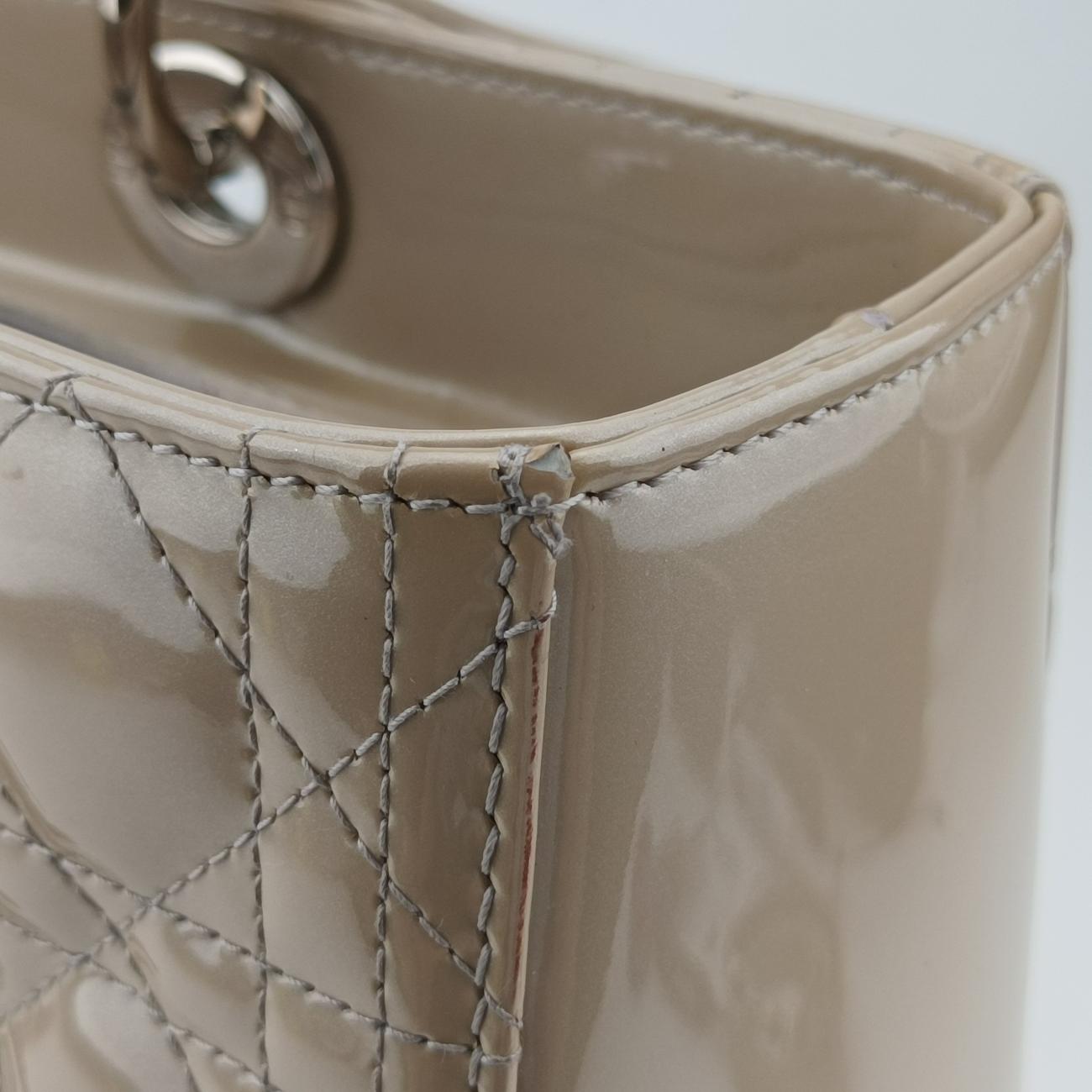 Lady DiorGrayPatent16-BO-0191 Bレディディオールグレーパテント16-BO-0191 B