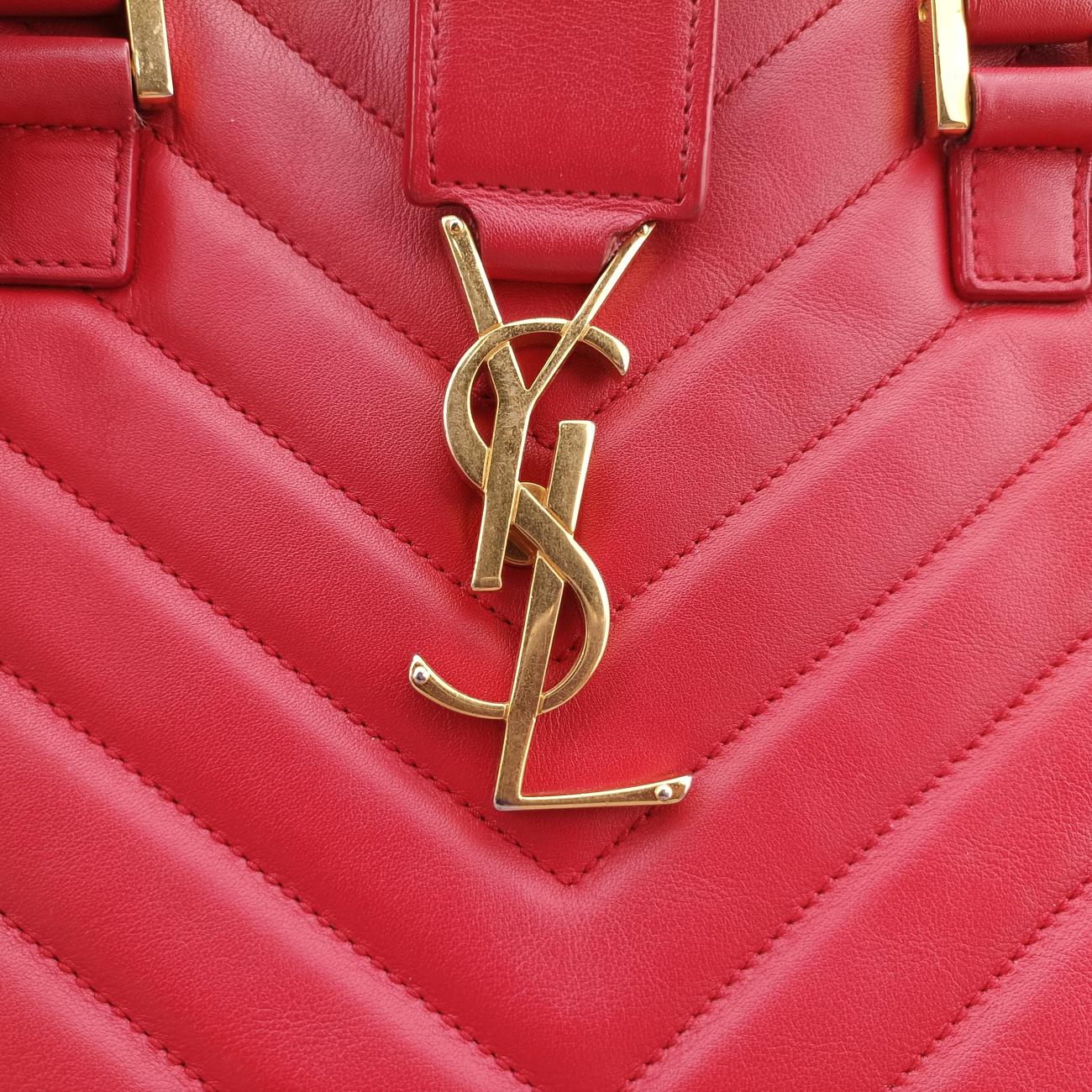 Matelasse Quilted Cabas MonogramRedLeather357397ARS357397.1214マトラッセ キルティング カバス モノグラムレッドレザー357397ARS357397.1214