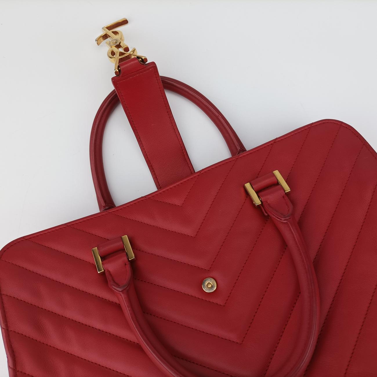 Matelasse Quilted Cabas MonogramRedLeather357397ARS357397.1214マトラッセ キルティング カバス モノグラムレッドレザー357397ARS357397.1214
