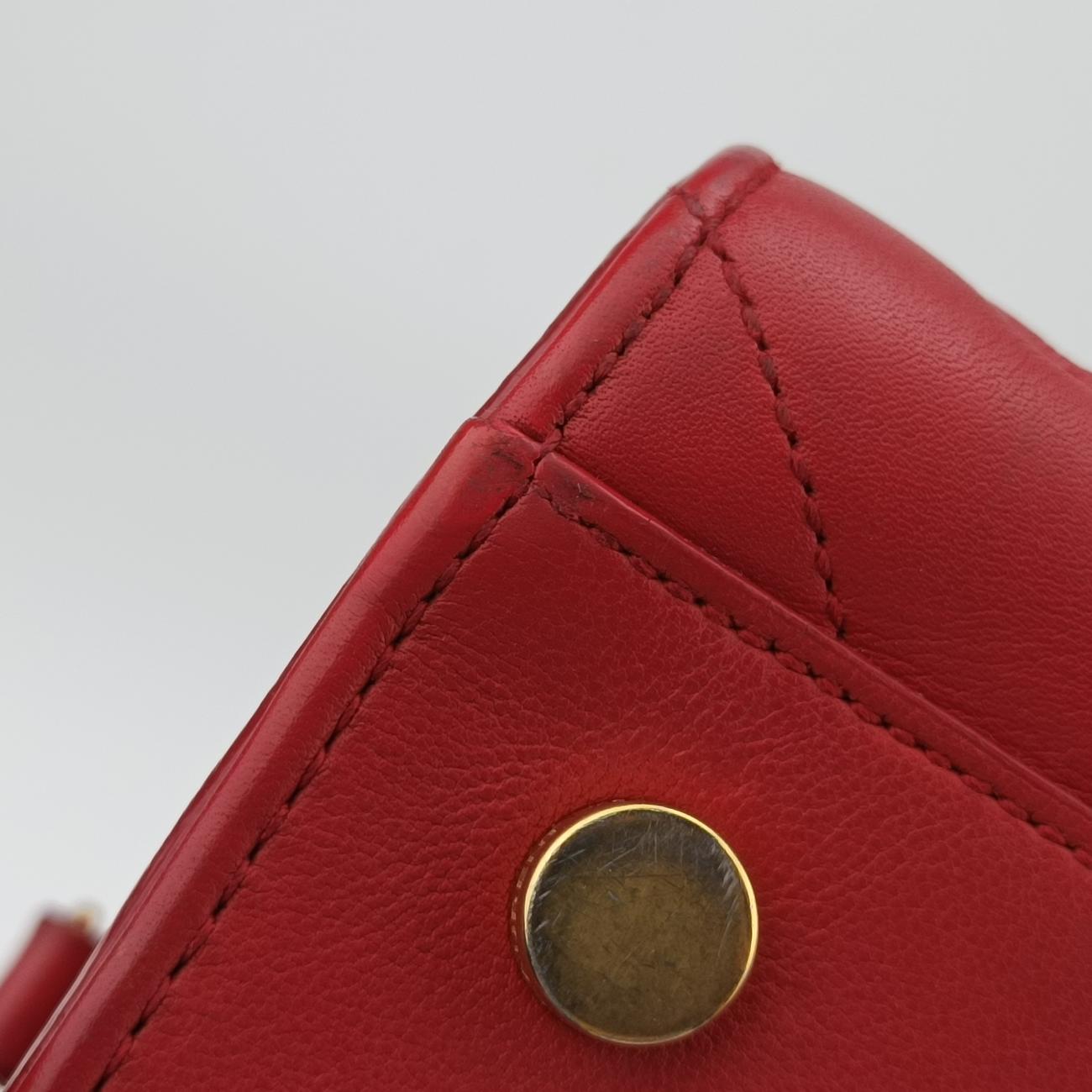 Matelasse Quilted Cabas MonogramRedLeather357397ARS357397.1214マトラッセ キルティング カバス モノグラムレッドレザー357397ARS357397.1214