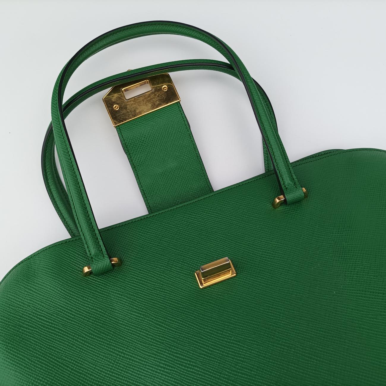 Cuir Studded Open PromenadeGreenSAFFIANO　LeatherBN27536 113プロムナード スタッズグリーンサフィアーノレザーBN27536 113