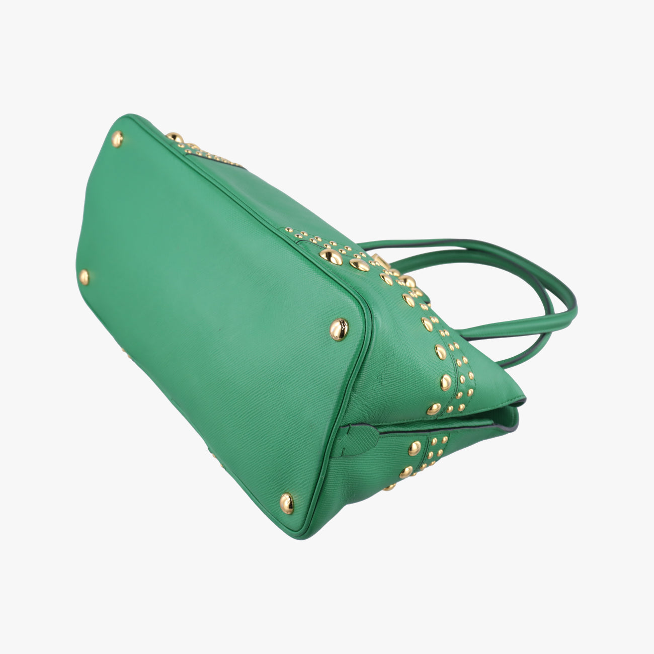 Cuir Studded Open PromenadeGreenSAFFIANO　LeatherBN27536 113プロムナード スタッズグリーンサフィアーノレザーBN27536 113