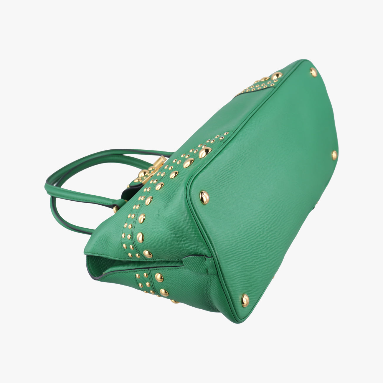 Cuir Studded Open PromenadeGreenSAFFIANO　LeatherBN27536 113プロムナード スタッズグリーンサフィアーノレザーBN27536 113