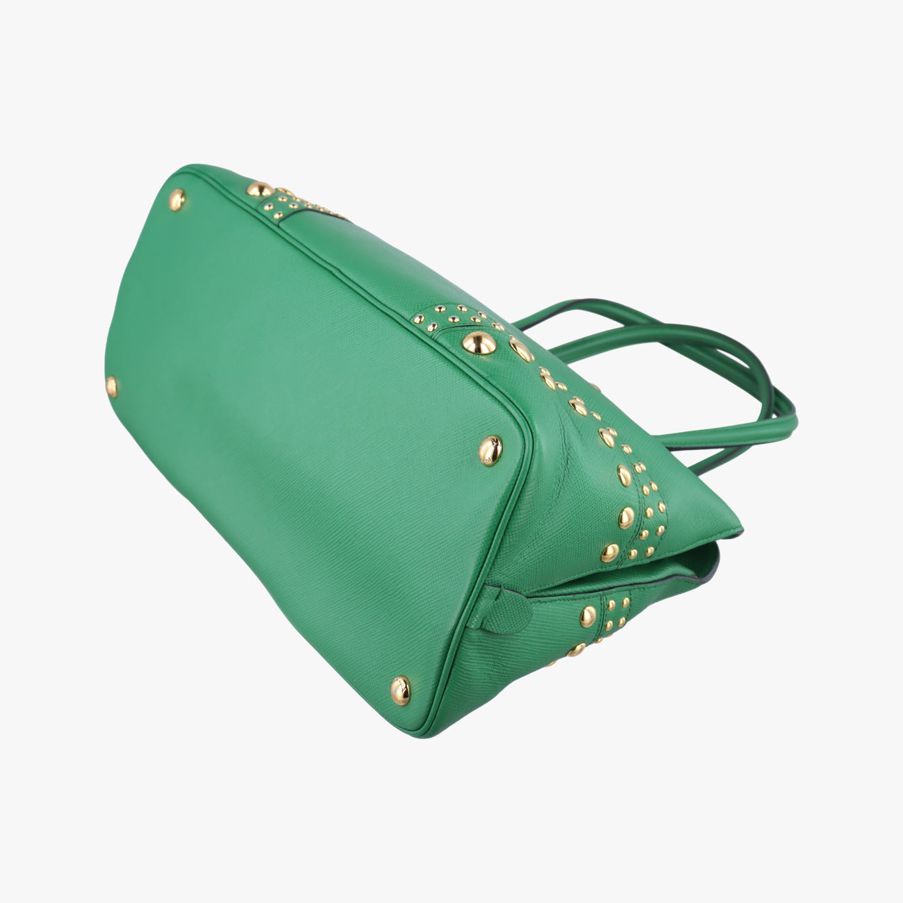Cuir Studded Open PromenadeGreenSAFFIANO　LeatherBN27536 113プロムナード スタッズグリーンサフィアーノレザーBN27536 113