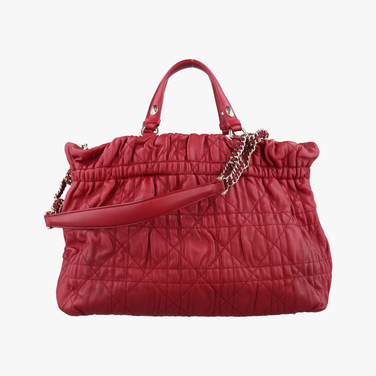 Delices Gaufre Cannage ToteRedlambskin17-BO-1110デリス ゴーフル カナージュ トートレッドラムスキン17-BO-1110