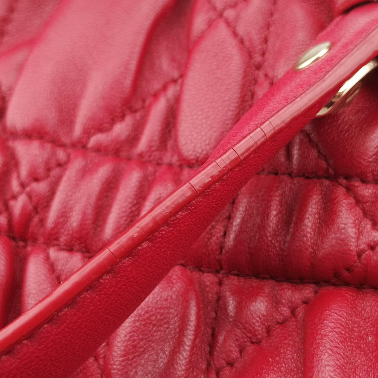 Delices Gaufre Cannage ToteRedlambskin17-BO-1110デリス ゴーフル カナージュ トートレッドラムスキン17-BO-1110