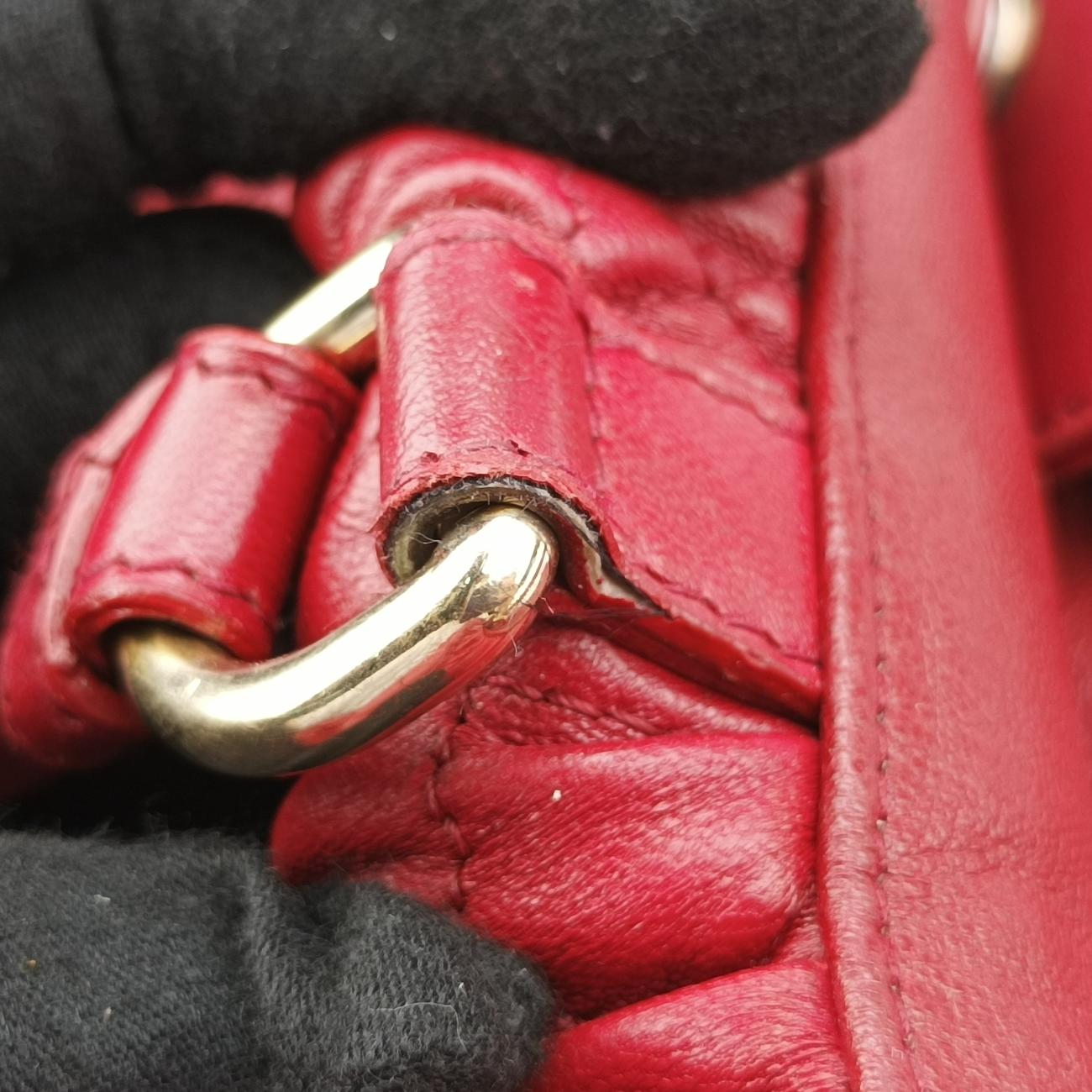 Delices Gaufre Cannage ToteRedlambskin17-BO-1110デリス ゴーフル カナージュ トートレッドラムスキン17-BO-1110