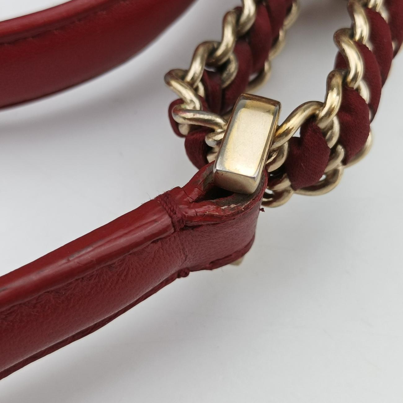 Delices Gaufre Cannage ToteRedlambskin17-BO-1110デリス ゴーフル カナージュ トートレッドラムスキン17-BO-1110