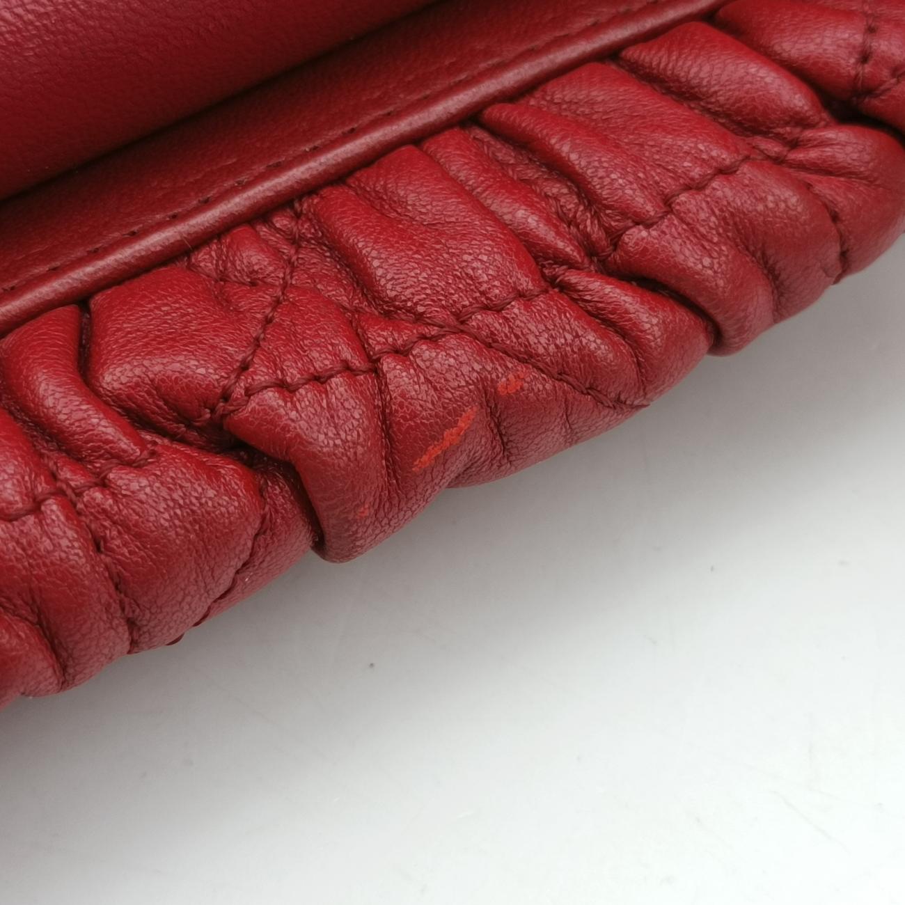 Delices Gaufre Cannage ToteRedlambskin17-BO-1110デリス ゴーフル カナージュ トートレッドラムスキン17-BO-1110