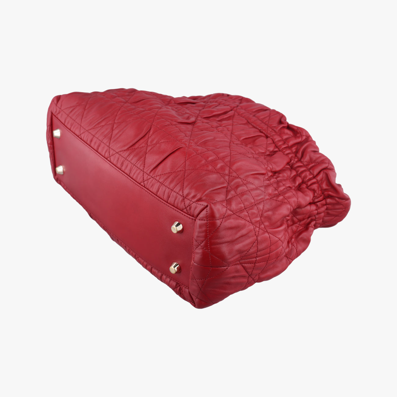 Delices Gaufre Cannage ToteRedlambskin17-BO-1110デリス ゴーフル カナージュ トートレッドラムスキン17-BO-1110