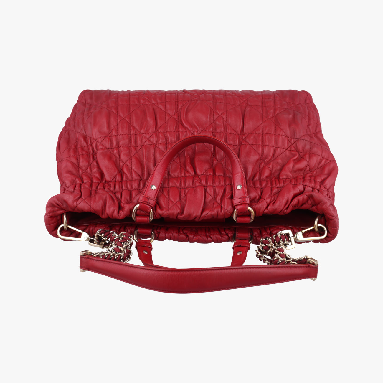 Delices Gaufre Cannage ToteRedlambskin17-BO-1110デリス ゴーフル カナージュ トートレッドラムスキン17-BO-1110