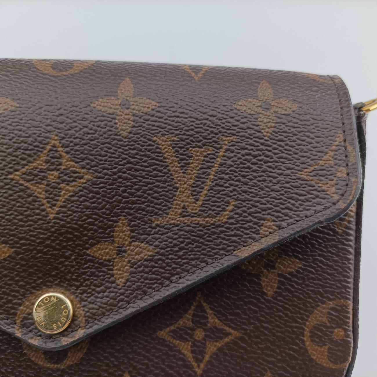 Multi Pochette FeLICIEBrownMonogram CanvasM80091ICチップミュルティ ポシェット フェリシーモノグラム/ブラウン系モノグラムキャンバスM80091ICチップ