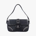 bijou stud stoneBlackSAFFIANO Leather180 8ビジュー スタッズ ストーンブラックサフィアーノレザー180 8