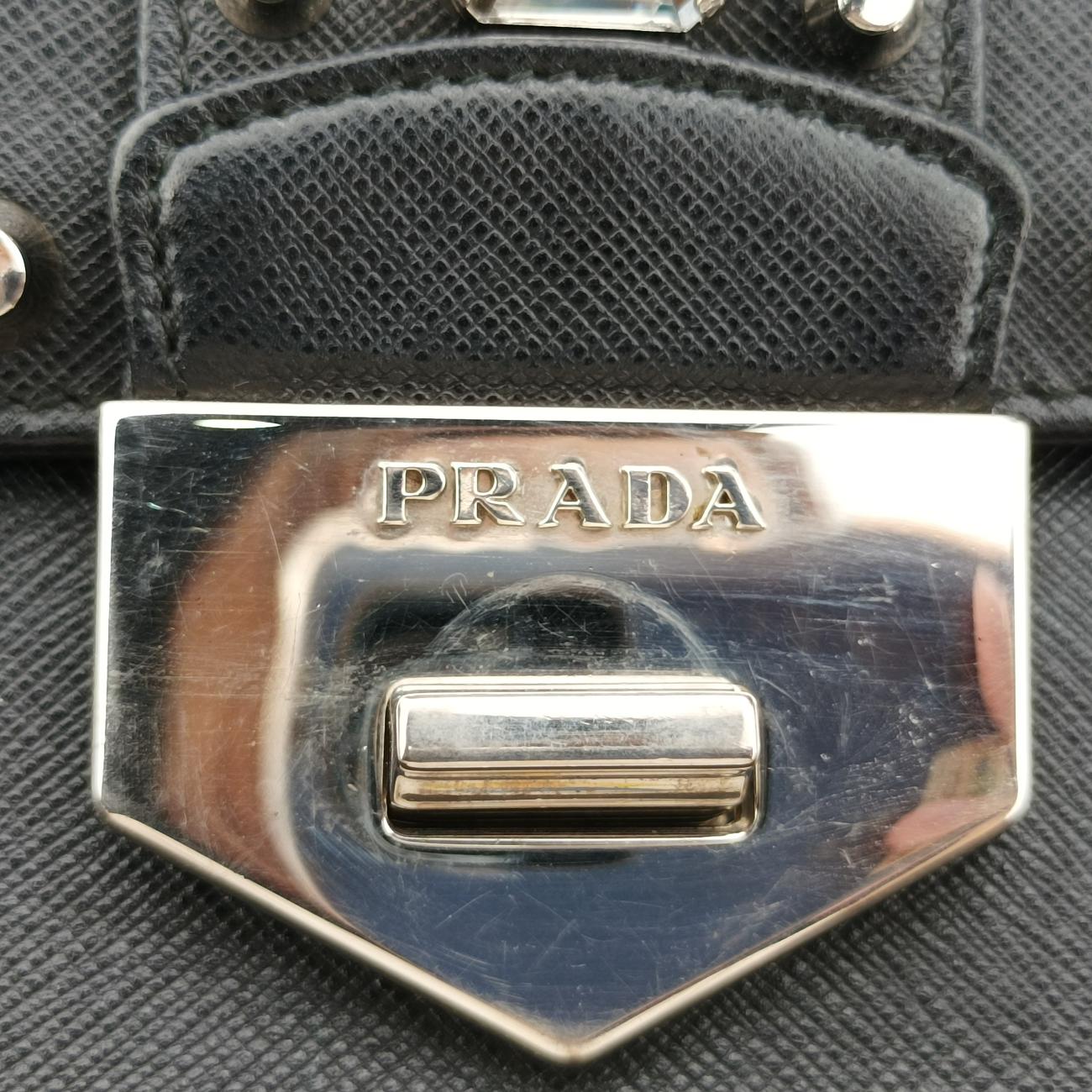 bijou stud stoneBlackSAFFIANO Leather180 8ビジュー スタッズ ストーンブラックサフィアーノレザー180 8
