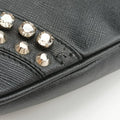 bijou stud stoneBlackSAFFIANO Leather180 8ビジュー スタッズ ストーンブラックサフィアーノレザー180 8
