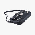 bijou stud stoneBlackSAFFIANO Leather180 8ビジュー スタッズ ストーンブラックサフィアーノレザー180 8