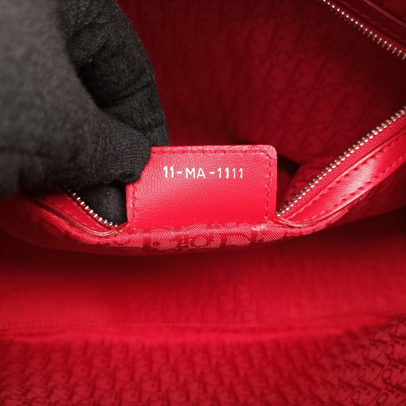 Lady DiorRedlambskin11-MA-1111レディディオールレッドラムスキン11-MA-1111