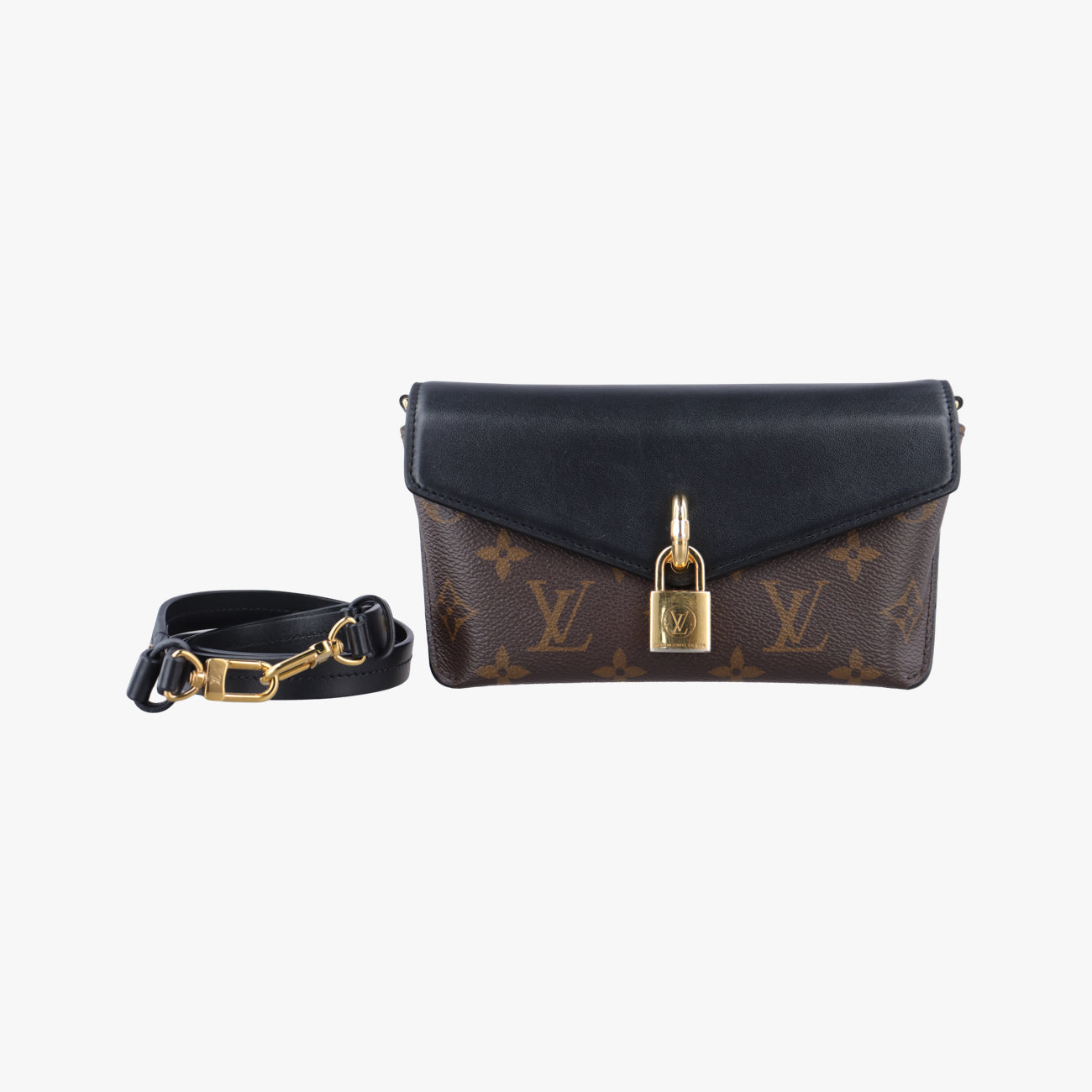 Padlock on strapBrown×Noir　Monogram canvas×leatherM80559ICチップパドロックオンストラップモノグラム/ブラウン系×ノワールモノグラムキャンバス×カーフレザーM80559ICチップ