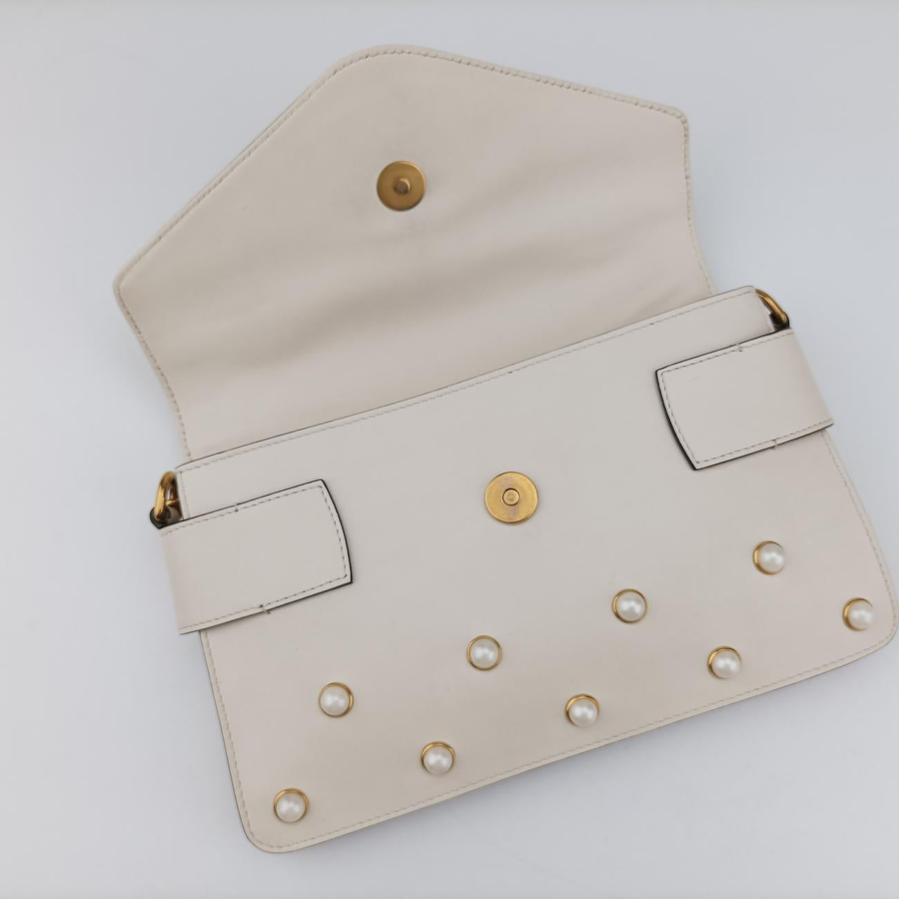 Broadway Pearl BeeWhiteLeather453778A021620502ブロードウェイ パール ビーホワイトレザー453778A021620502