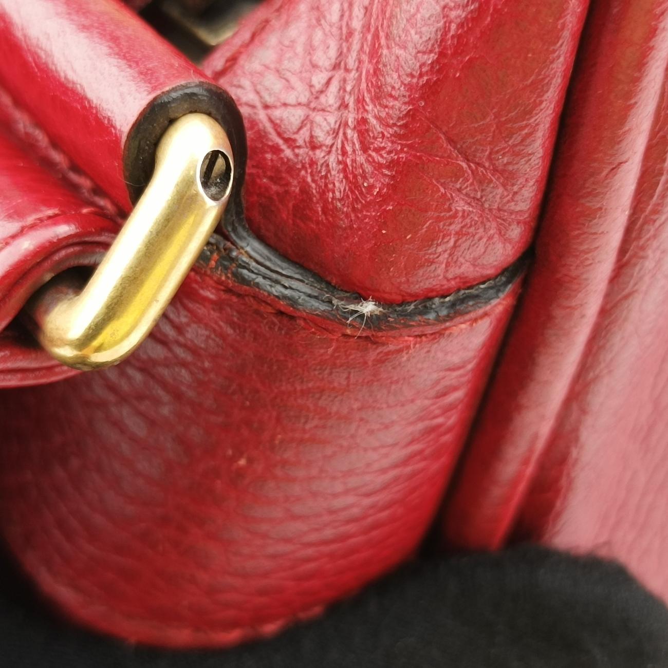 Print MessengerRedLeather523589I0124889769プリントメッセンジャーレッドレザー523589I0124889769