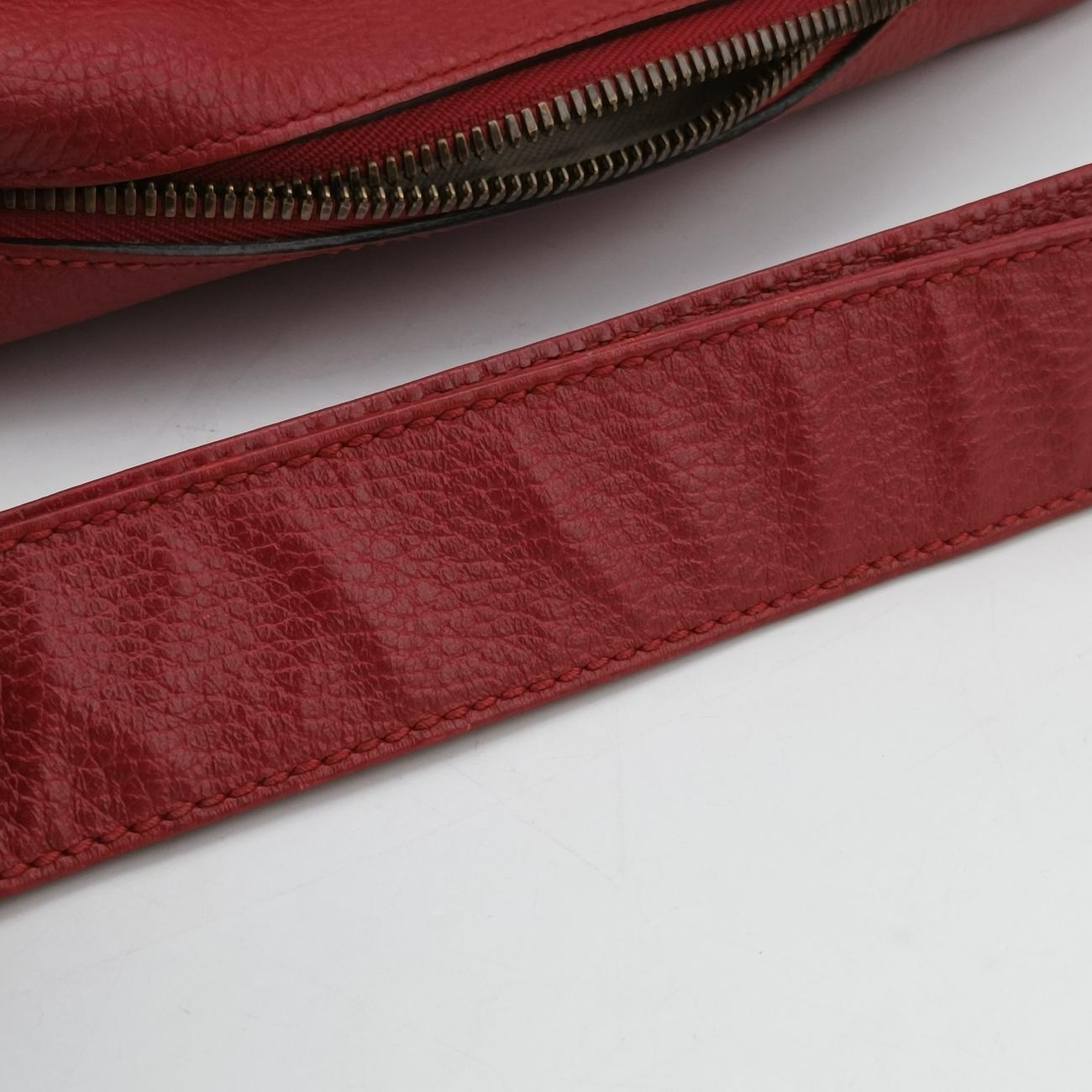 Print MessengerRedLeather523589I0124889769プリントメッセンジャーレッドレザー523589I0124889769