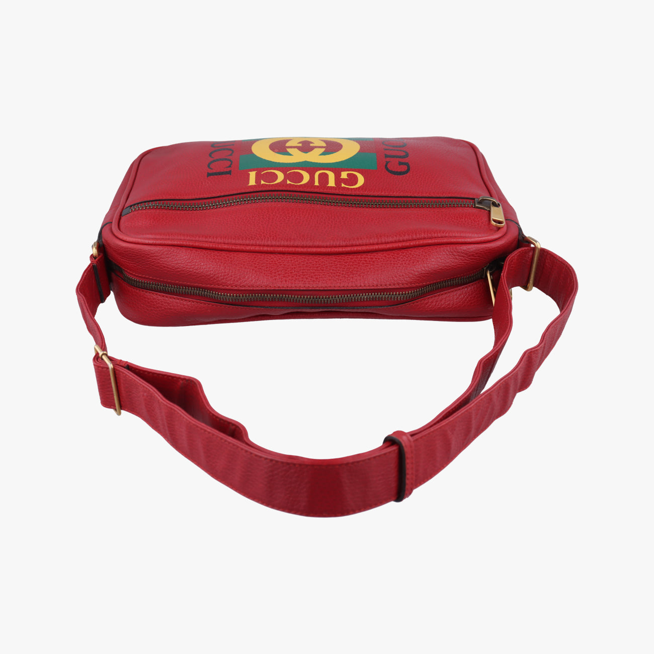Print MessengerRedLeather523589I0124889769プリントメッセンジャーレッドレザー523589I0124889769