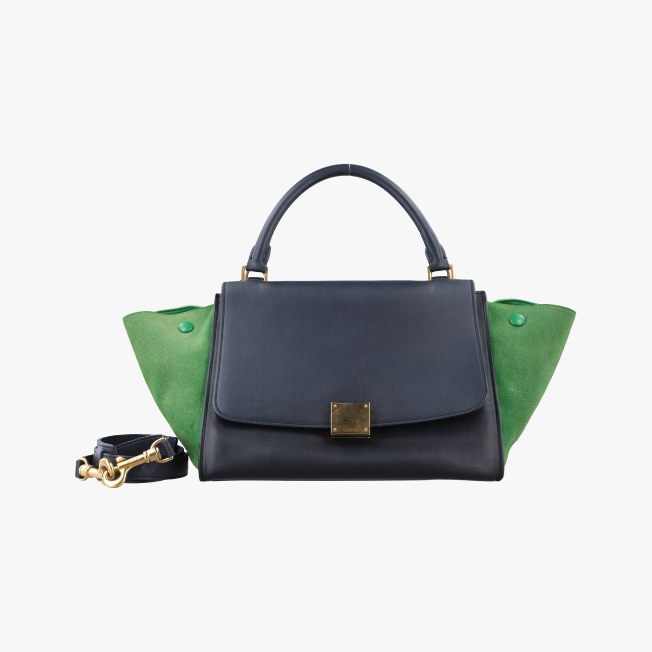 TrapezeBlack x Green×NavyLeather x suedeU-PA-0124トラペーズブラック×グリーン×ネイビーレザー×スエードU-PA-0124