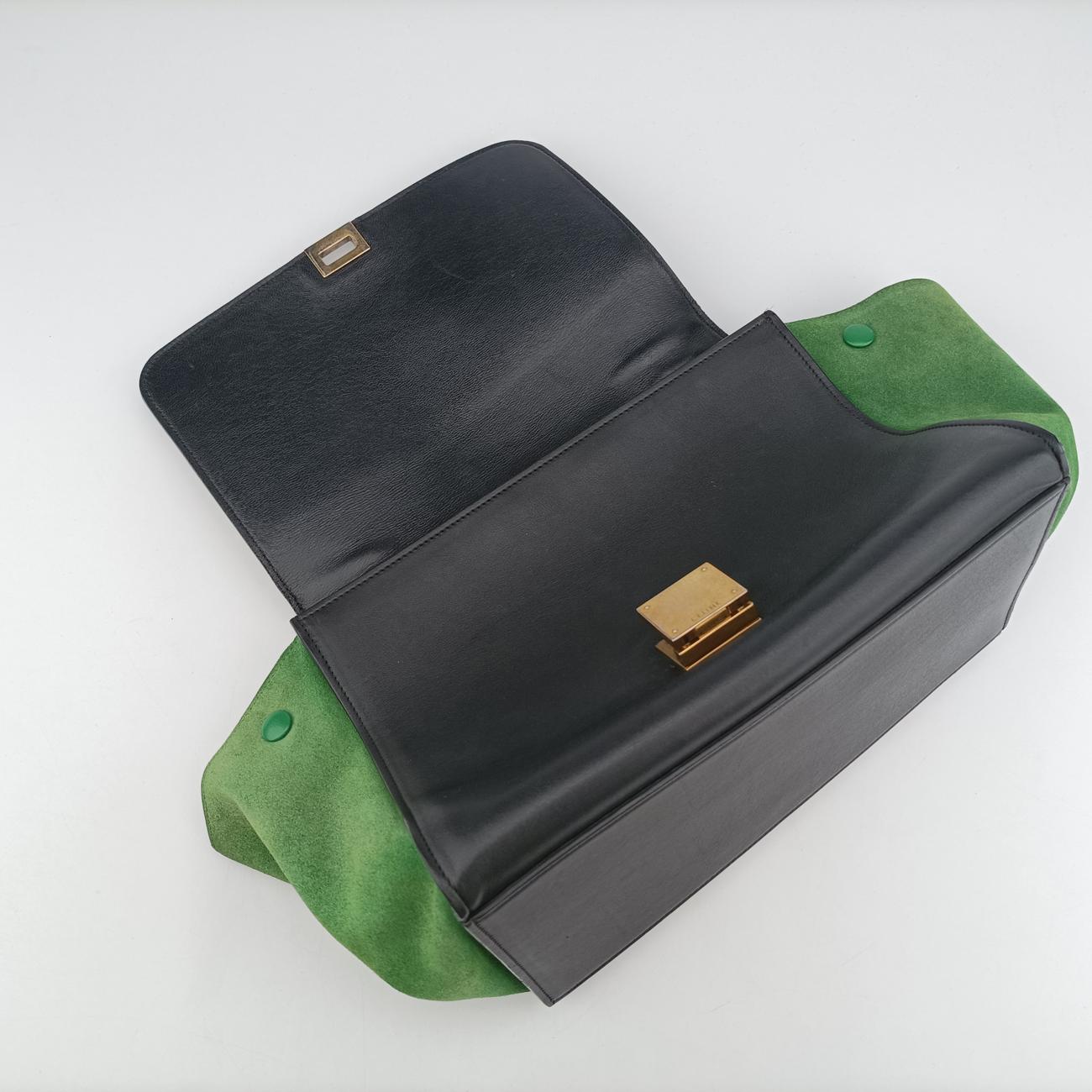 TrapezeBlack x Green×NavyLeather x suedeU-PA-0124トラペーズブラック×グリーン×ネイビーレザー×スエードU-PA-0124