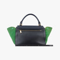TrapezeBlack x Green×NavyLeather x suedeU-PA-0124トラペーズブラック×グリーン×ネイビーレザー×スエードU-PA-0124