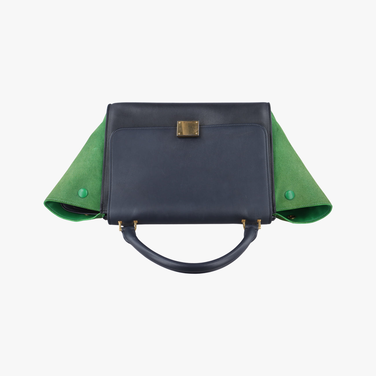 TrapezeBlack x Green×NavyLeather x suedeU-PA-0124トラペーズブラック×グリーン×ネイビーレザー×スエードU-PA-0124